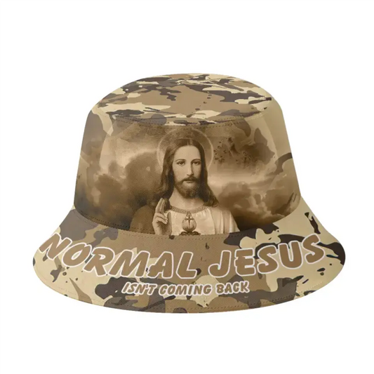 Jesus Custom Bucket Hat, All Over Print Christian Hats, Bucket Hat Gift, Religious Apparel, Christian Apparel, Jesus Bucket Hat PR058-24023003