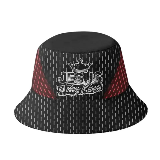 Jesus Custom Bucket Hat, All Over Print Christian Hats, Bucket Hat Gift, Religious Apparel, Christian Apparel, Jesus Bucket Hat PR058-24023009