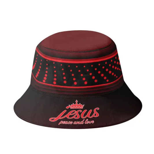 Jesus Custom Bucket Hat, All Over Print Christian Hats, Bucket Hat Gift, Religious Apparel, Christian Apparel, Jesus Bucket Hat PR058-24023005