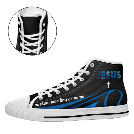 Personalized jesus Shoes, Canvas Sneakers with customize Colorful graphic for Adult, Children, KWL-7219-23023001