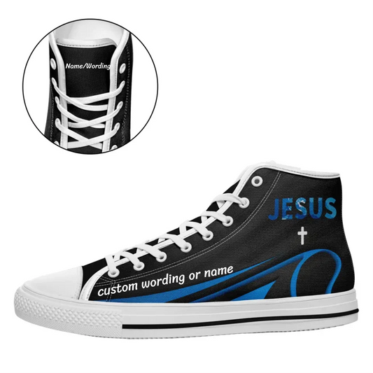 Personalized jesus Shoes, Canvas Sneakers with customize Colorful graphic for Adult, Children, KWH-23023002